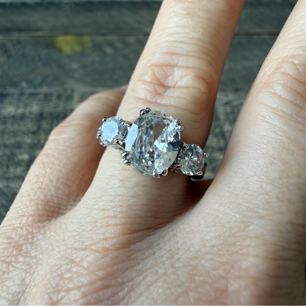 Sterling Silver Vintage Inspired Art Deco Ring - Picture 3 of 13